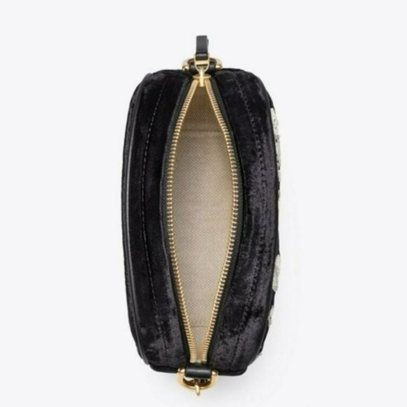 Tory Burch Kira Velvet Embroidered Crossbody Handbag - Picture 4 of 8